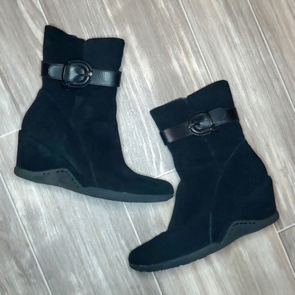 Etienne Aigner Wedge Boots | Size 6.5M - Picture 1 of 8